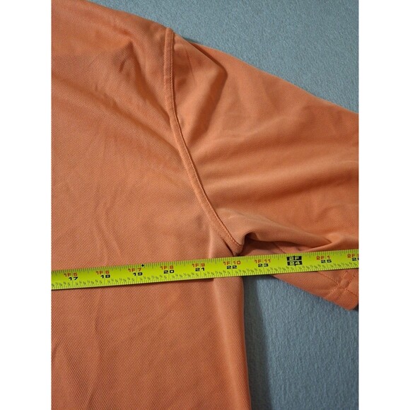 Ariat Tek Polo Shirt Mens L Pullover Peach Echo Stretch Performance Lightweight - Picture 8 of 9